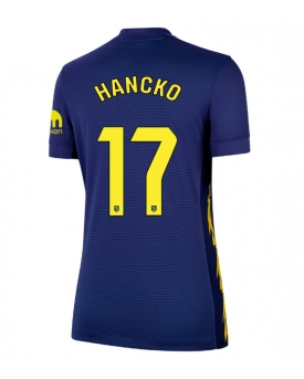 Billige Fotballdrakt Atletico Madrid David Hancko #17 Replika Bortedrakt Dame 2025-26 Kortermet Billige Fotballdrakt Atletico Madrid David Hancko #17 Replika Bortedrakt Dame 2025-26 Kortermet